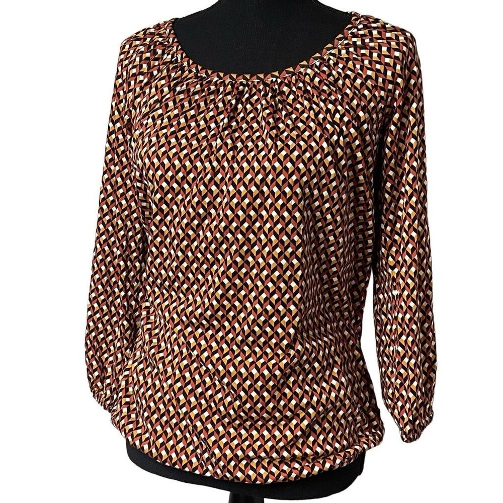 MICHAEL Retro Print Billowed Top
